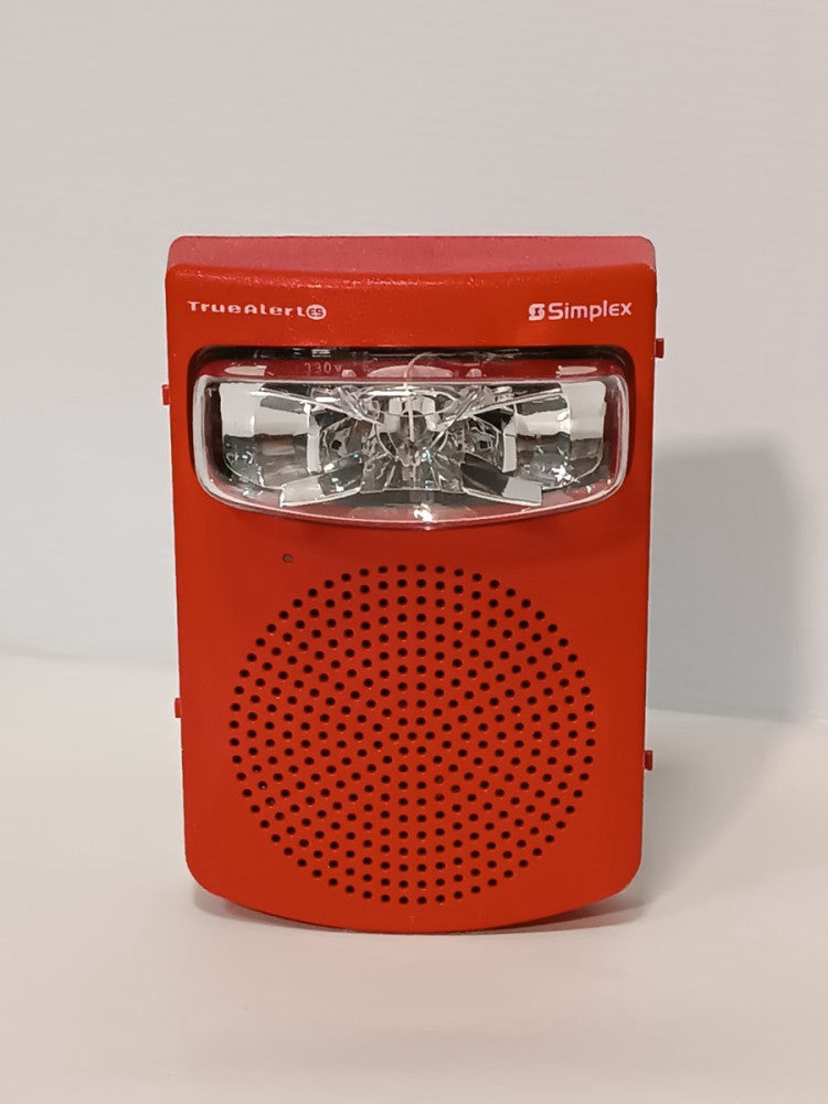 Simplex TrueAlert ES Fire Alarm with Visual (Strobe) and Audio (Speaker) Alerts