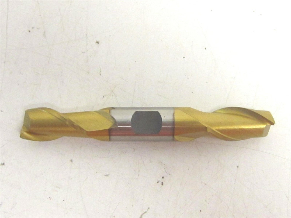 5/8" Double End Mill HSS TiN 2F 5/8 x 5/8 x 1-1/8 x 4-1/2 CC 30° Helix RH