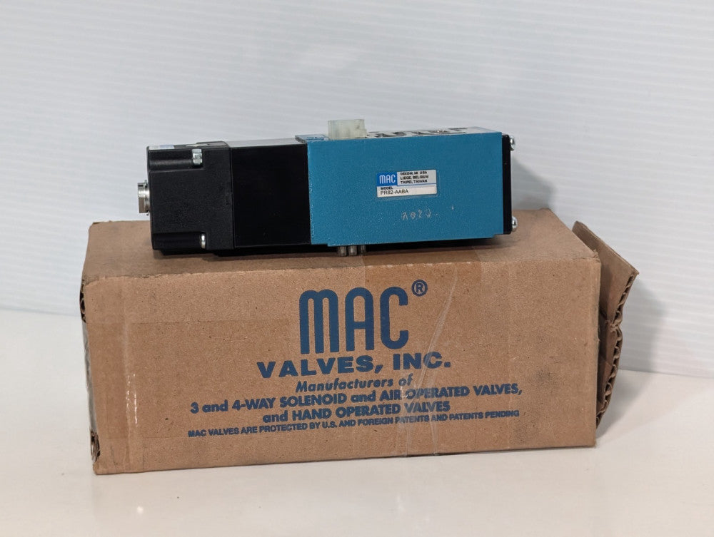 MAC Valves PR82-AABA Valve, Unused in Original Box, approximately 6"x2-1/4"