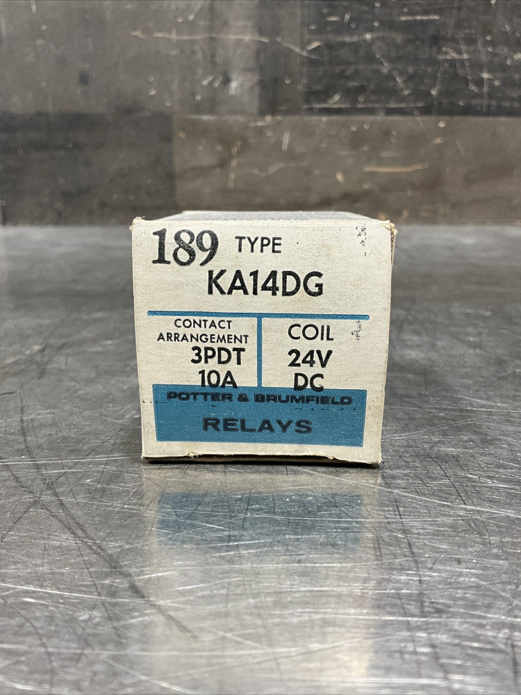 Potter & Brumfield KA14DG Relay 24Volt DC, 3PDT, 10A, NOS Surplus