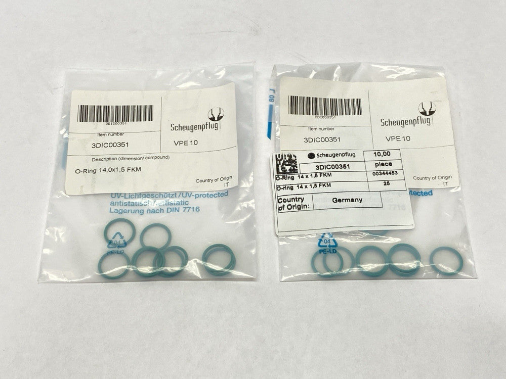 Scheugenpflug 3DIC00351 O-Ring 14 x 1,5 FKM LOT OF 19