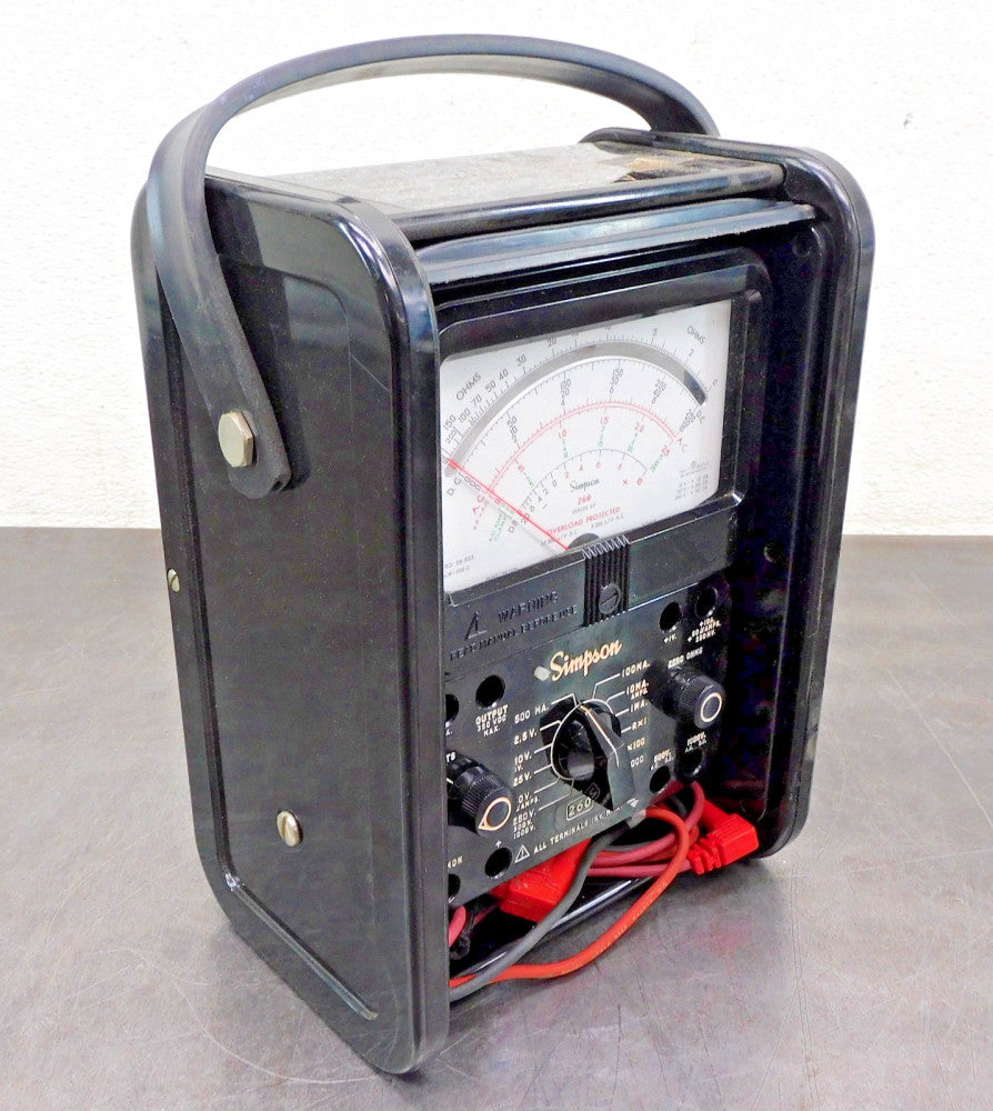 Simpson Electric 12392 Analog Multimeter 260-8PRT Roll Top Case
