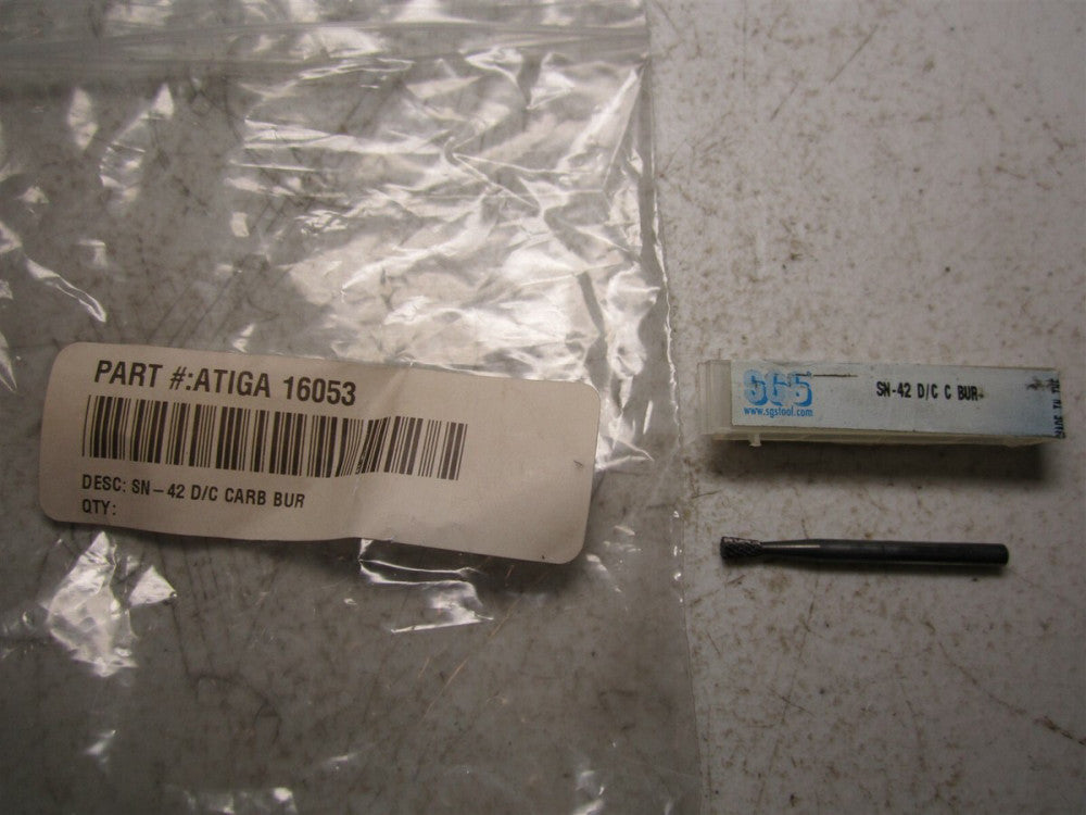 SGS Pro Tool (16053) 1/8" Cut Diam 10° Carbide Double Cut Inverted Cone Burr