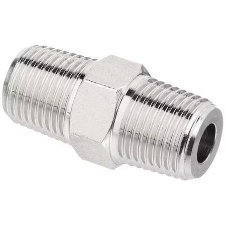 Zoro Select Zusa-Pf-9016 Hex Nipple Brass Brass Class 1000 Pipe Fittings, 1/4
