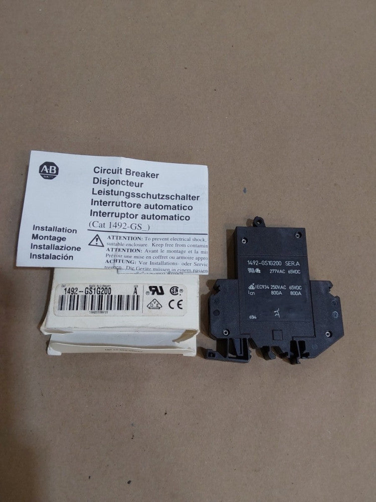 Allen Bradley 1492-GS1G200 Miniature Circuit Breaker 1492GS1G200