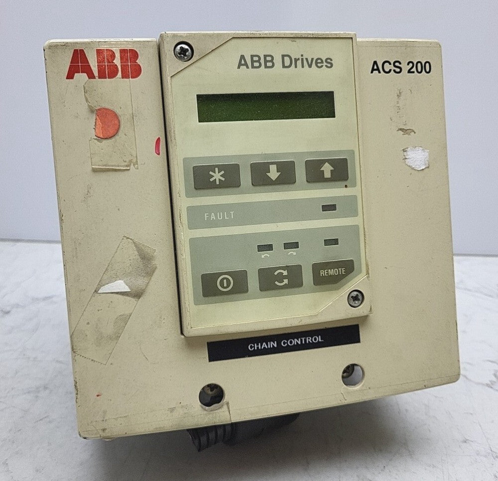 Abb ACS201-1P1-1-00P20 ACS 200 Variable Speed AC Drive *Damaged Cover See Pics
