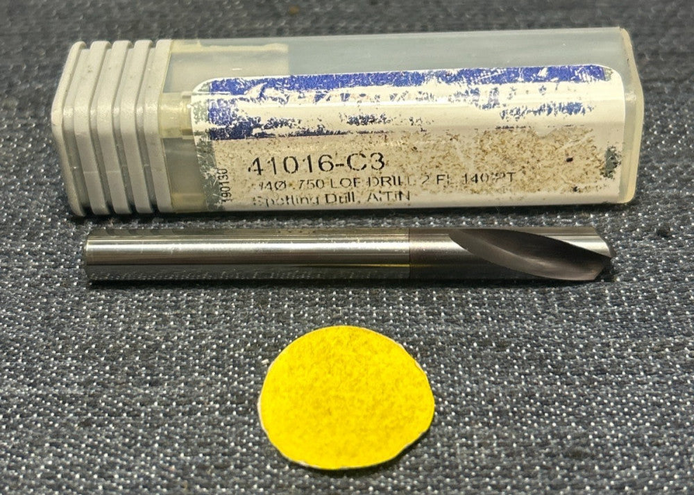 HARVEY TOOL 2 FLUTE SPOT DRILL 41016-C3  DRILL DIAMETER 1/4"