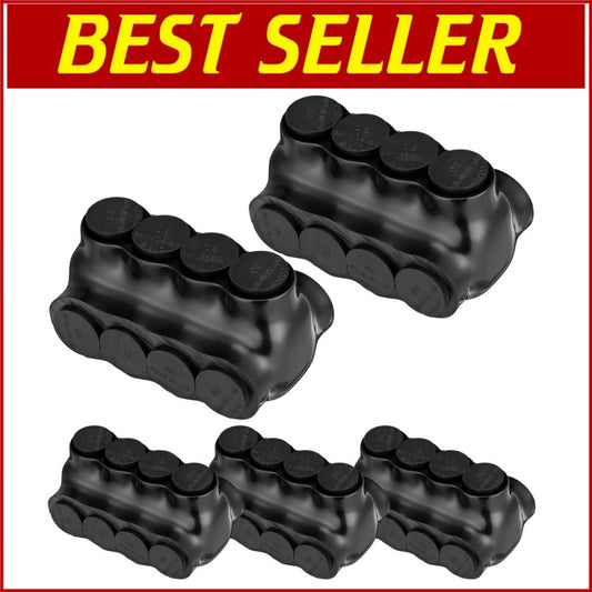 5-Pack Insulated Multi Cable Connectors: Easy Installation with Dual Sided Entry