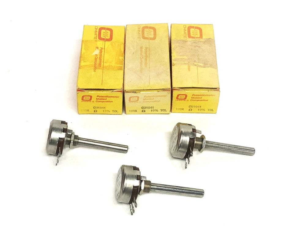 Ohmite 100K 10%TOL Type AB Potentiometer CU1041 [Lot of 3] NOS