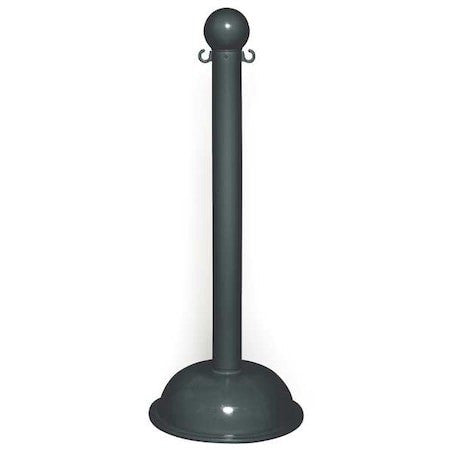 Zoro Select 99903-4 3" Diameter Plastic Stanchion - Black, (4-Pack)