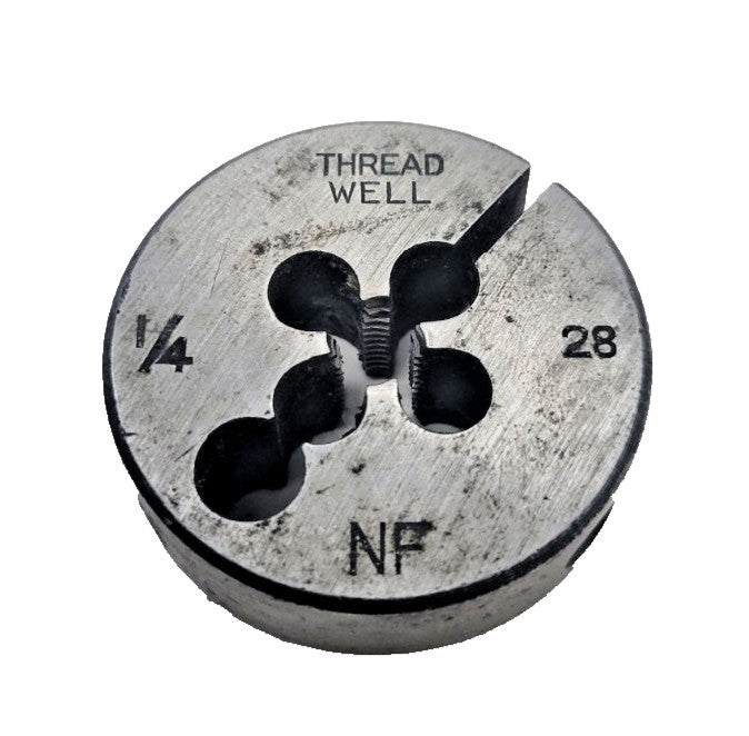 UNTHREADED 1/4"-28 THREADING DIE 1-1/2" OD 1/2" THICKNESS HSS