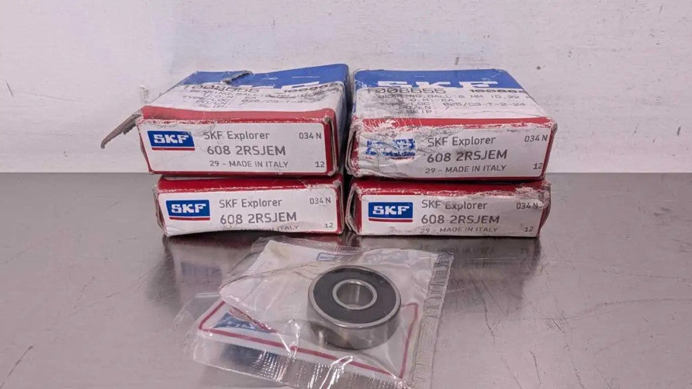 4 Pack SKF 608 2RSJEM Deep Groove Ball Bearing 8mm ID 22mm OD 7mm Wide Explorer
