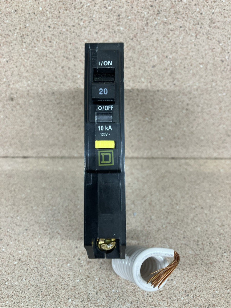 NEW Square D QOB120GFI 20A Single Pole Circuit Breaker