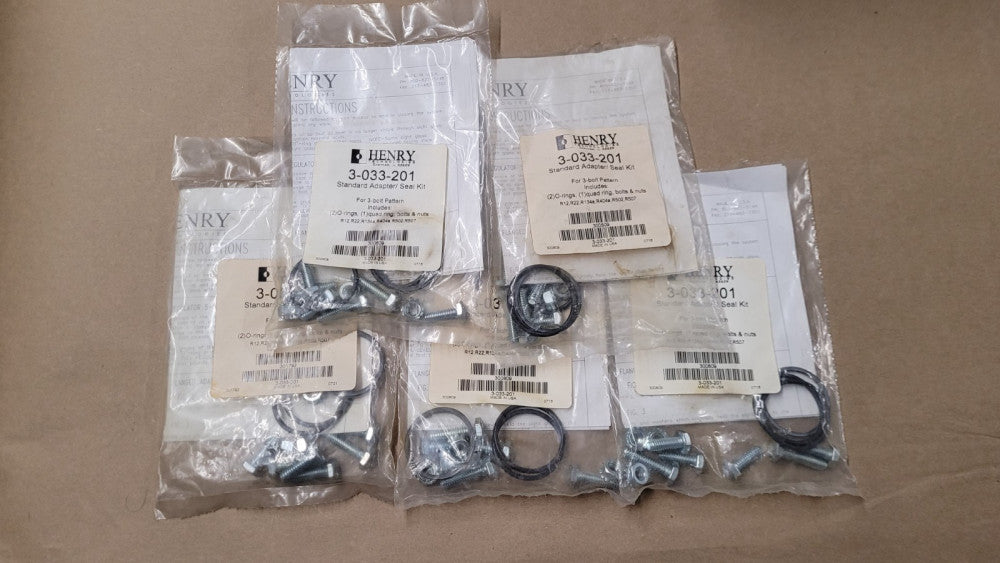 Lot Of 5 Henry Technologies 3-033-201 Standard Adapter / Seal Kits