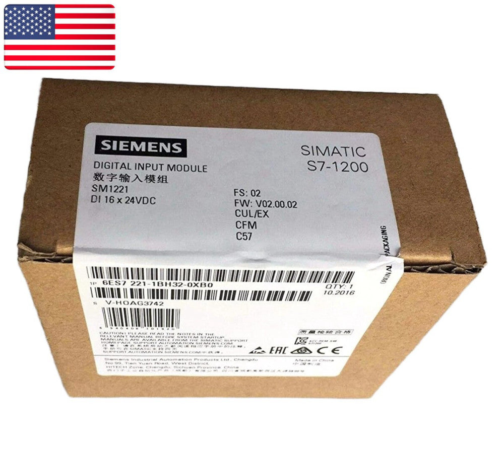 SIEMENS 6ES7 221-1BH32-0XB0 S7-1200 Digital Input Module 16-DI 24VDC- US Stock