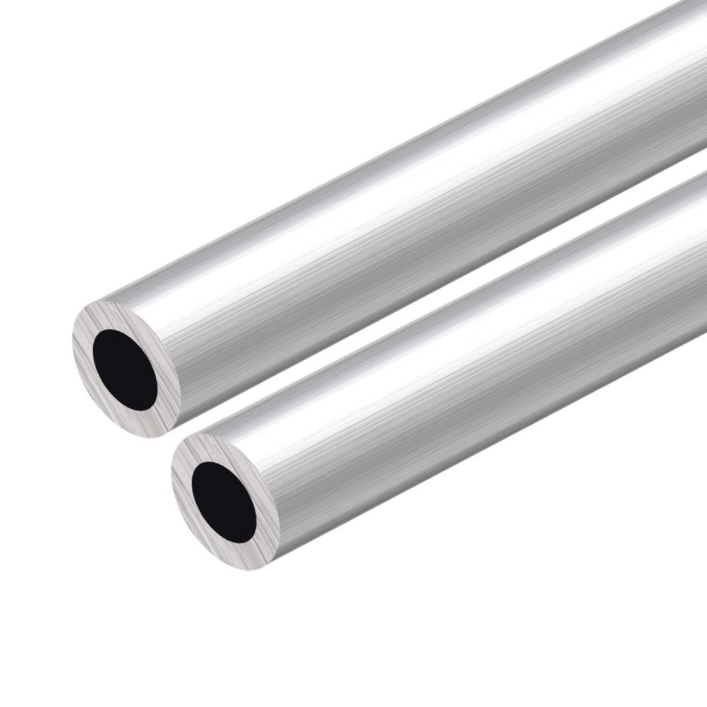 2PCS 300mm Length 20mm OD 10mm Inner Dia 6063 Aluminum Round Tube Seamless