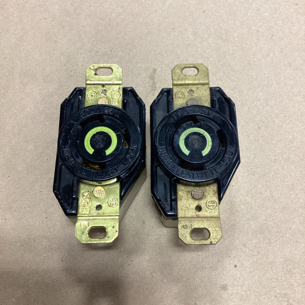 Lot Of 2 HUBBELL HBL2610 TWIST-LOCK RECEPTACLE 30A 125/250VAC 2 POLE 3 WIRE