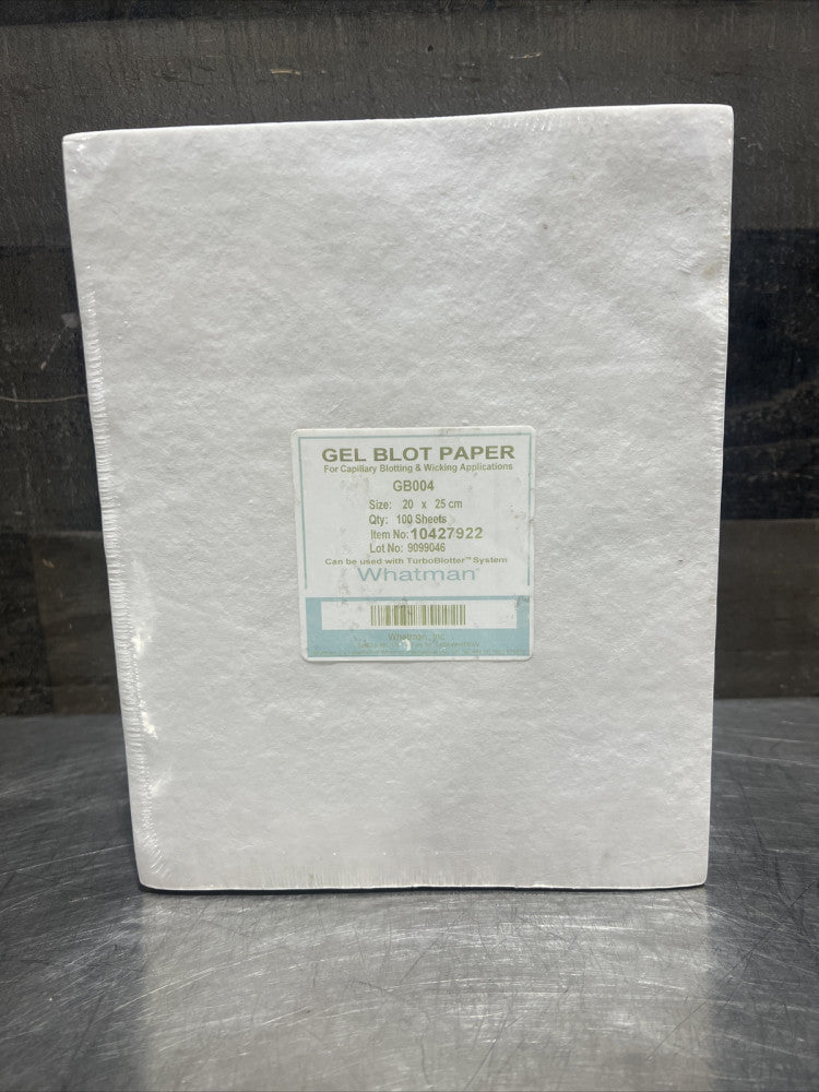 NOS 10427922 GE Healthcare Whatman GB004 Gel Blotting Paper 20 x 25cm 100 pieces