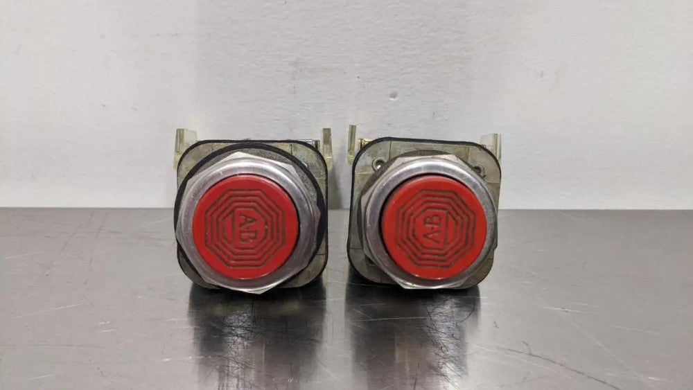 2 Pack Allen-Bradley 800T-B Pushbutton Ser T Red