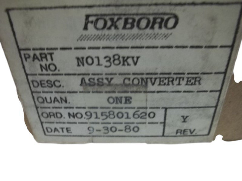 FOXBORO N0138KV ASSEMBLY CONVERTER  NSNP