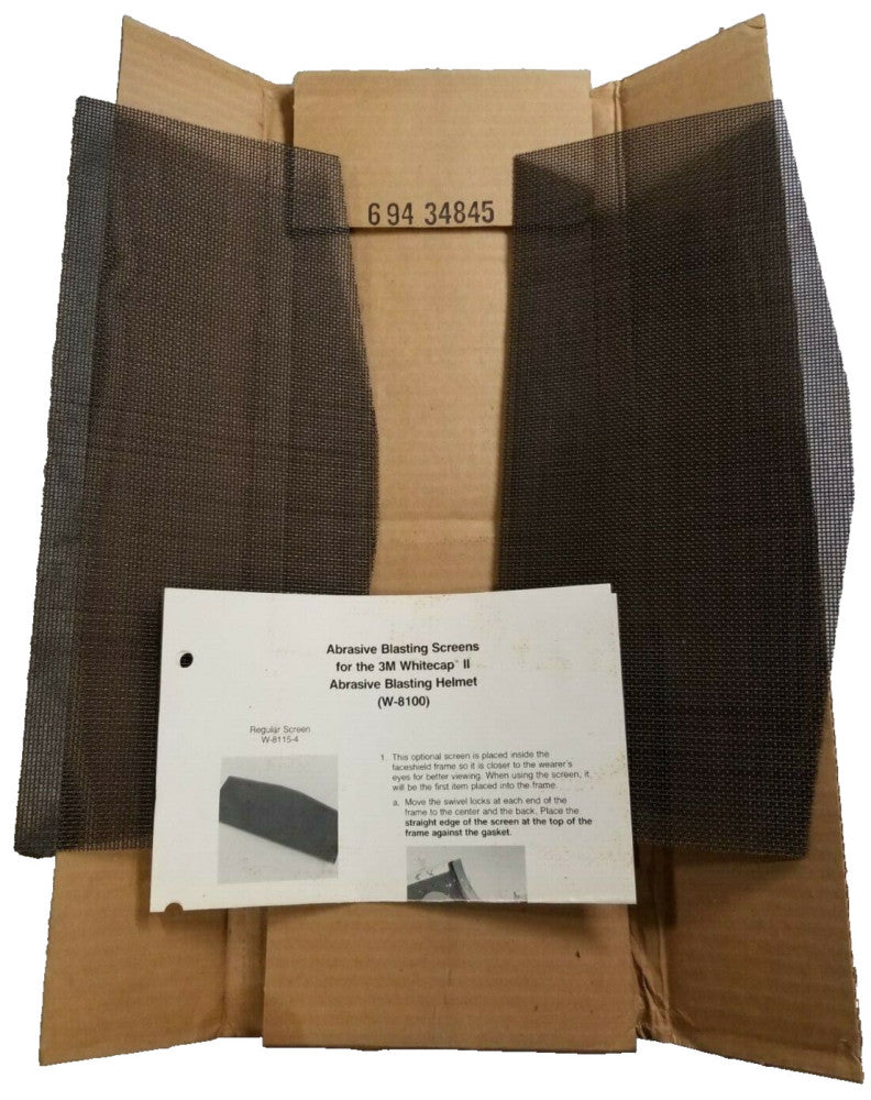 2) NEW 3M WHITECAP II ABRASIVE BLASTING SCREENS  W-8116-2  LOT OF 2