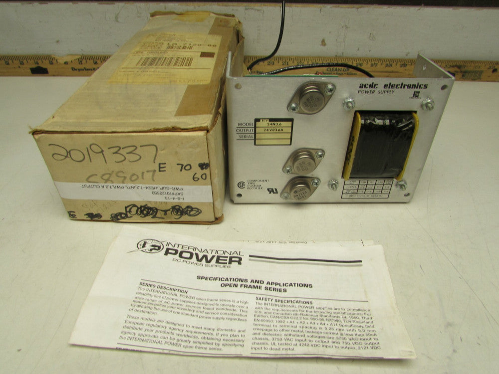 EMERSON 24N3.6 , POWER SUPPLY , 100-240VAC / 24 VDC, 3.6A,  NIB! , MAKE OFFER!