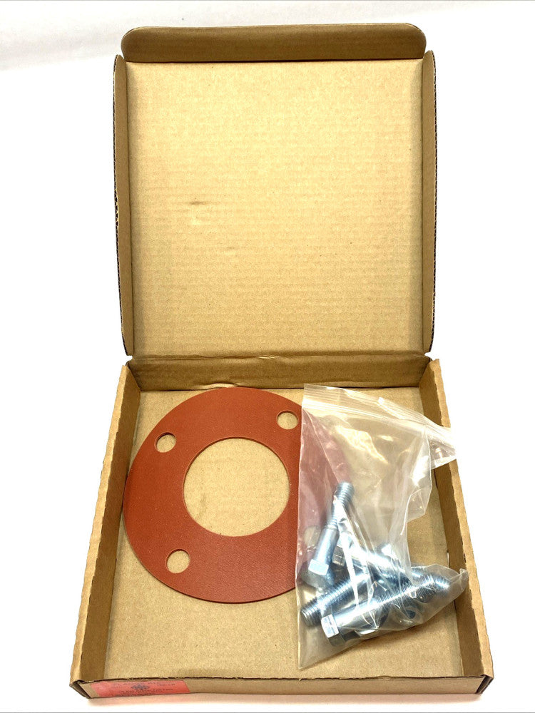 Flange Kit 3" 1/8th Red Rubber Full Face Gasket w/Bolt Pack