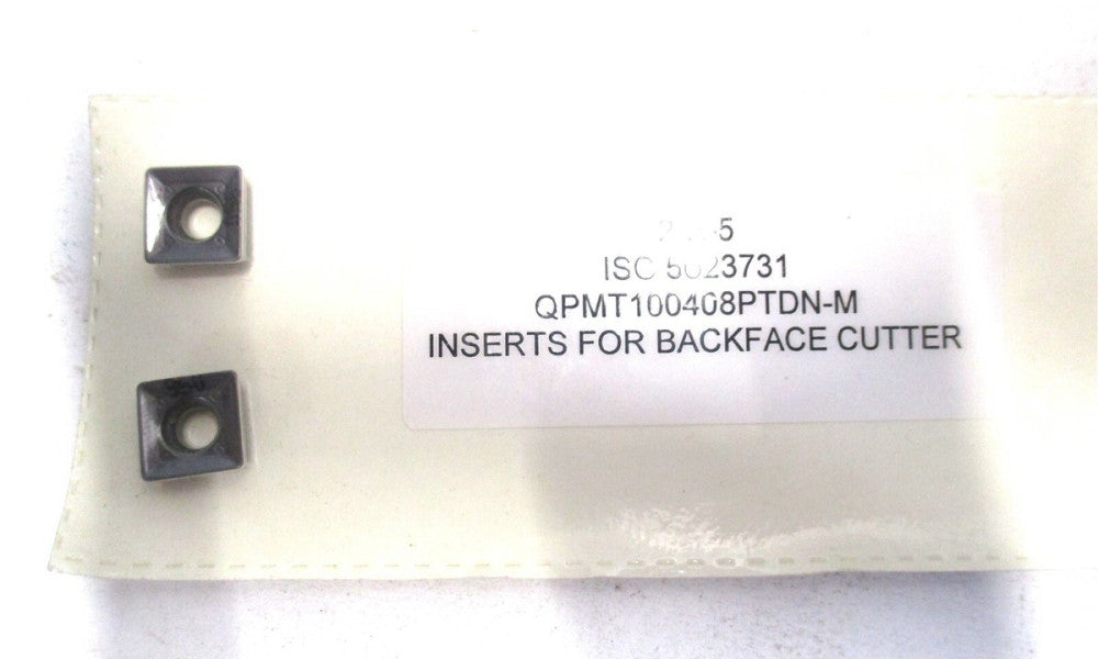 Iscar (5623731) QPMT 100408 PTDN-M Carbide Backface Cutter Insert - 2 QTY