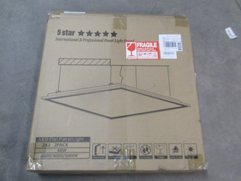 50W 3000K/4000K/5000K 24" x 24" LED Flat Panel Light Surface Mount - Pack of 2