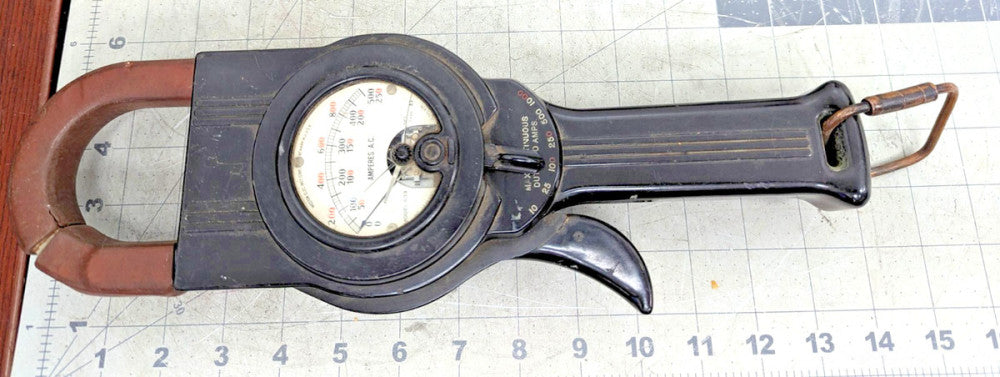 Vintage Weston 633 Clamp On Ammeter With Cracked Glass [C6S4]