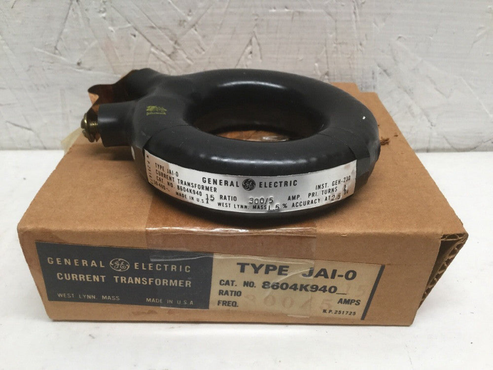 GE Type JAI-0 Current Transformer 8604K94015 Ratio 300:5 Amps