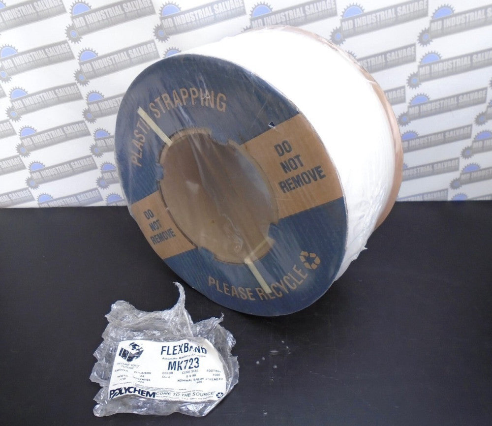 POLYCHEM Flexband MK723 Polypropylene 7/16" x 7500' x 8" Core MACHINE STRAPPING