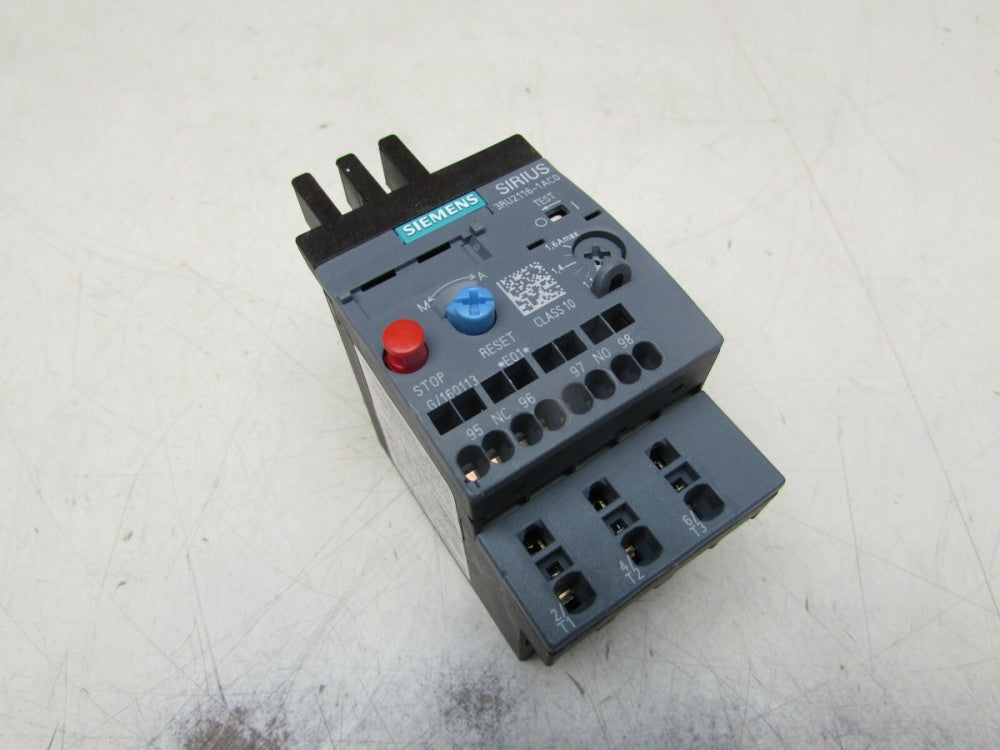 SIEMENS SIRIUS 3RU2116-1AC0 1.1-1.6FLA 600V OVERLOAD RELAY XLNT USED TAKEOUT 