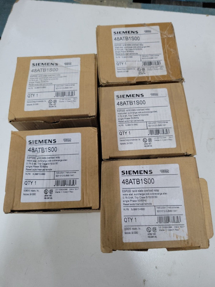 1) New! Siemens 48ATB1S00 ESP200 Solid State Overload Relay
