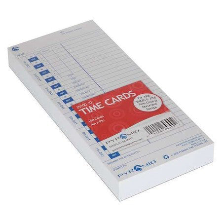 Pyramid 35100-10 Time Card,Pk100
