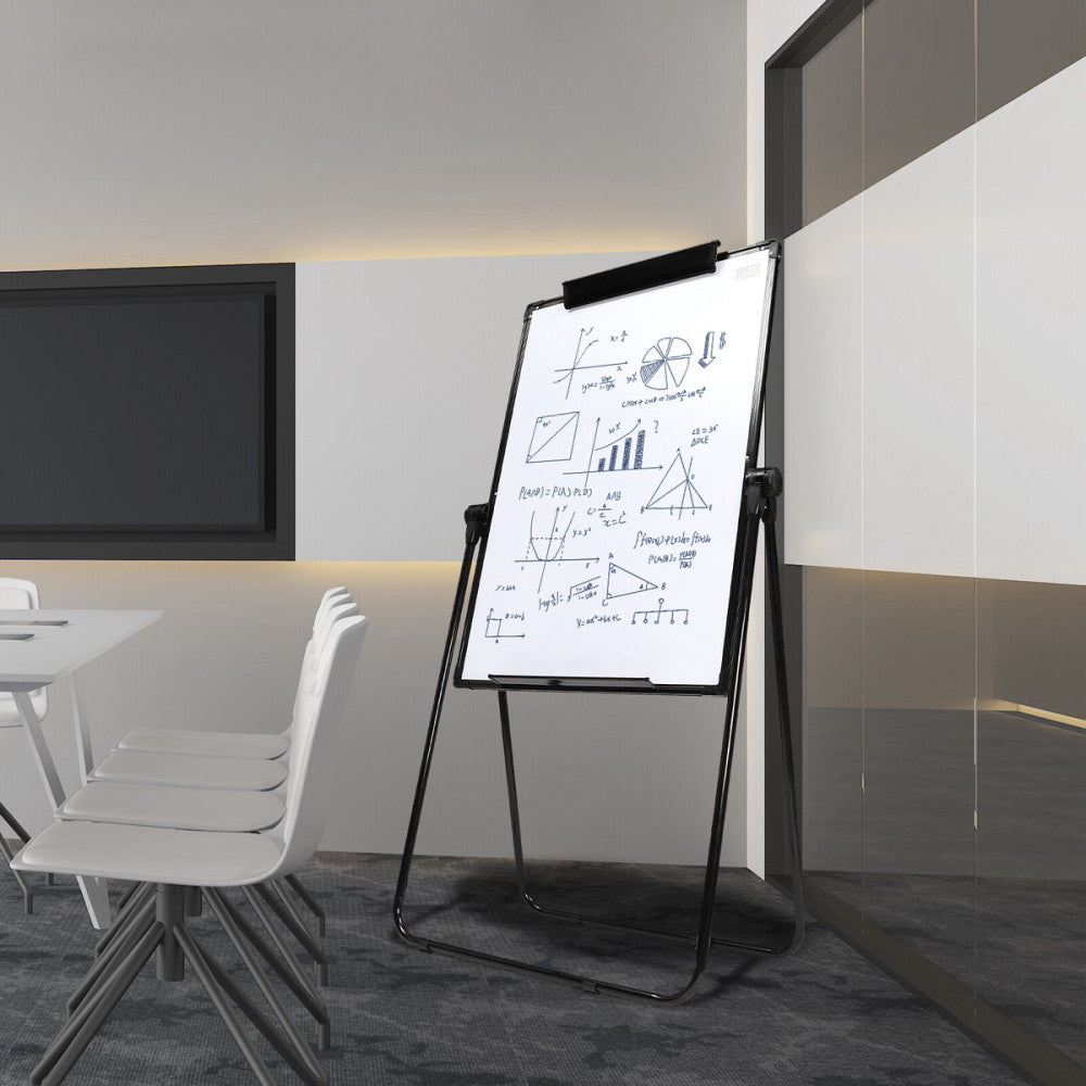 Foldable Dry Erase Board Kit Mobile Double-sided Whiteboard Magnetic 40x28‘’