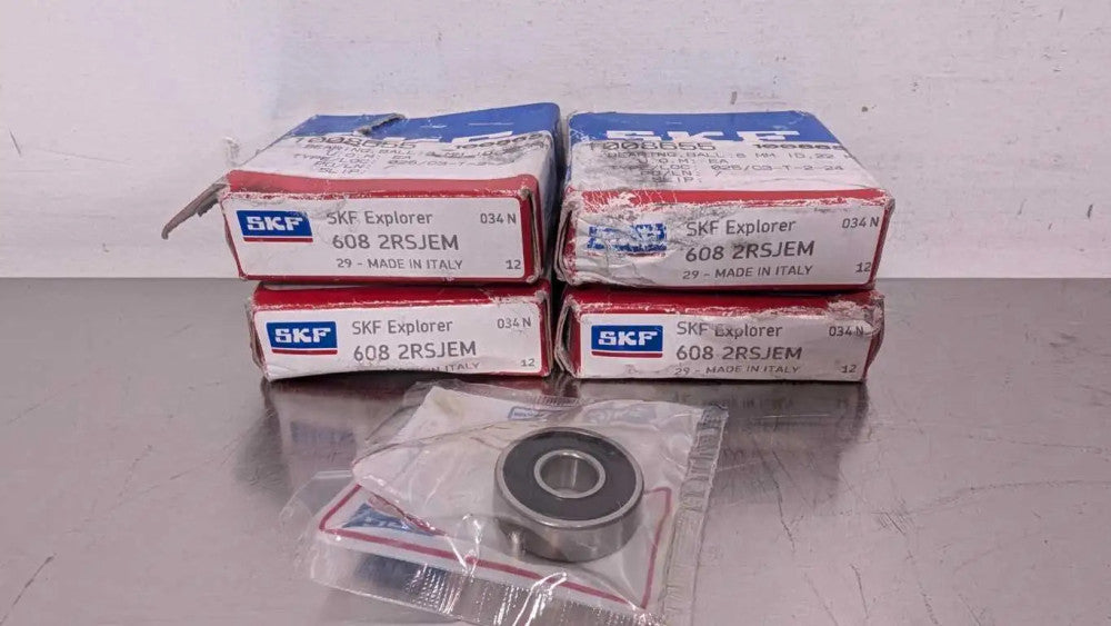 4 Pack SKF 608 2RSJEM Deep Groove Ball Bearing 8mm ID 22mm OD 7mm Wide Explorer