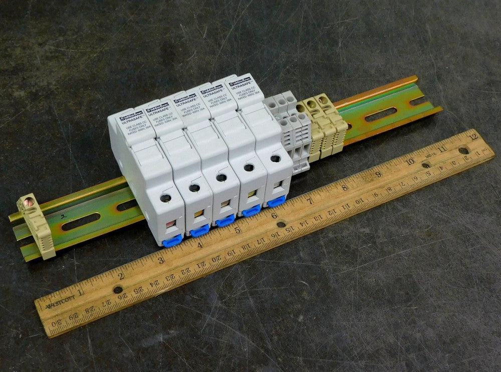 Ferraz Shawmut USCC1 Fuse Holder Allen Bradley 1492-W4 Weidmuller EW35 DIN Rail