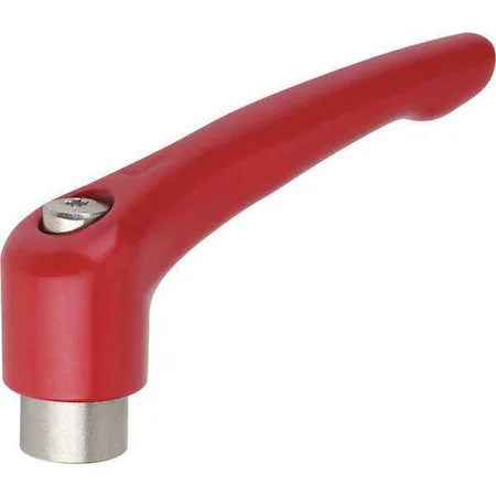 KIPP K0123.31027 Adjustable Handle, Size: 3 M10, Zinc Red RAL 3003, Comp: