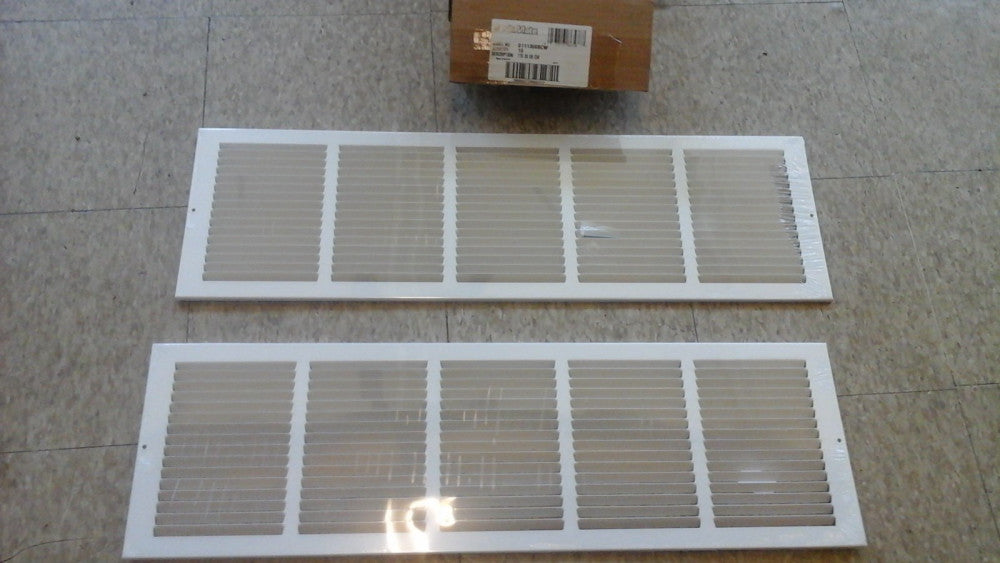 3 AIRMATE (Selkirk) 01113008CW  30" x 8" 170 White Stamped Fixed Face Return AIR