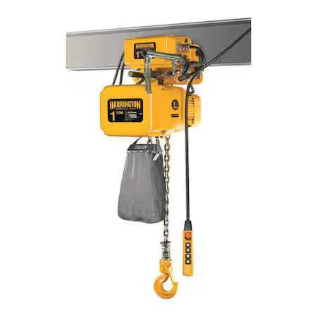 Harrington Nerm010l-L-20 Electric Chain Hoist, 2,000 Lb, 20 Ft, Motorized