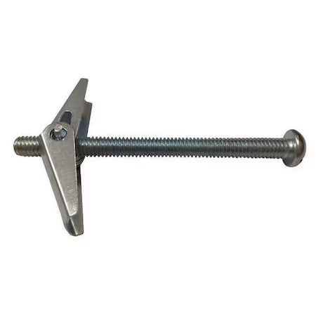 Zoro Select U63265.019.0300 Toggle Bolt, 80 Lb Tension Strength, 3"L, Steel, 50