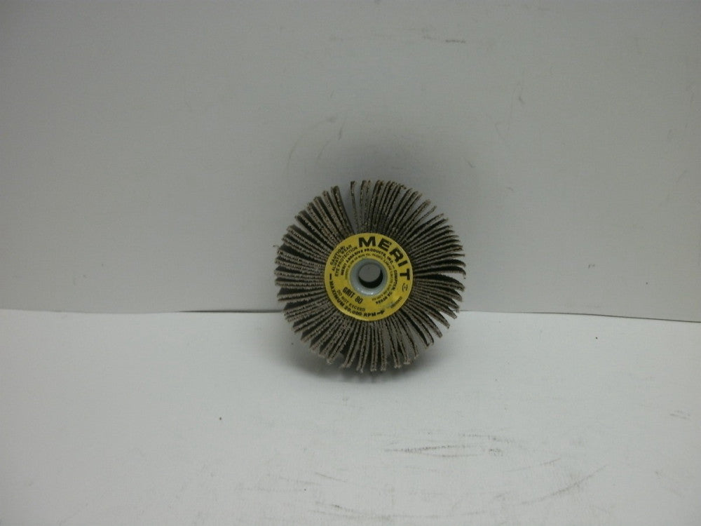MERIT GRIND-O-FLEX MINI FLAP WHEEL GRIT 80 3" X 1" X 3/8" AH NEW NO BOX