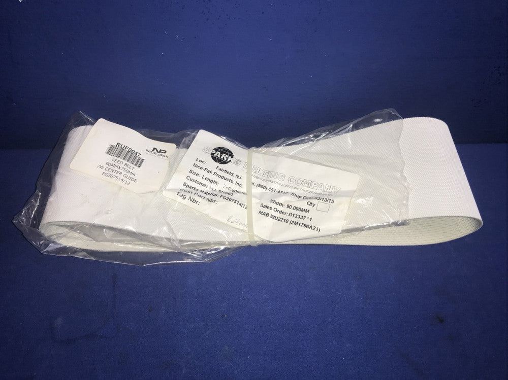 SPARKS 750MM X 90MM ENDLESS FEED BELT WITH CENTER GUIDE (MATERIAL: FG207514/12)