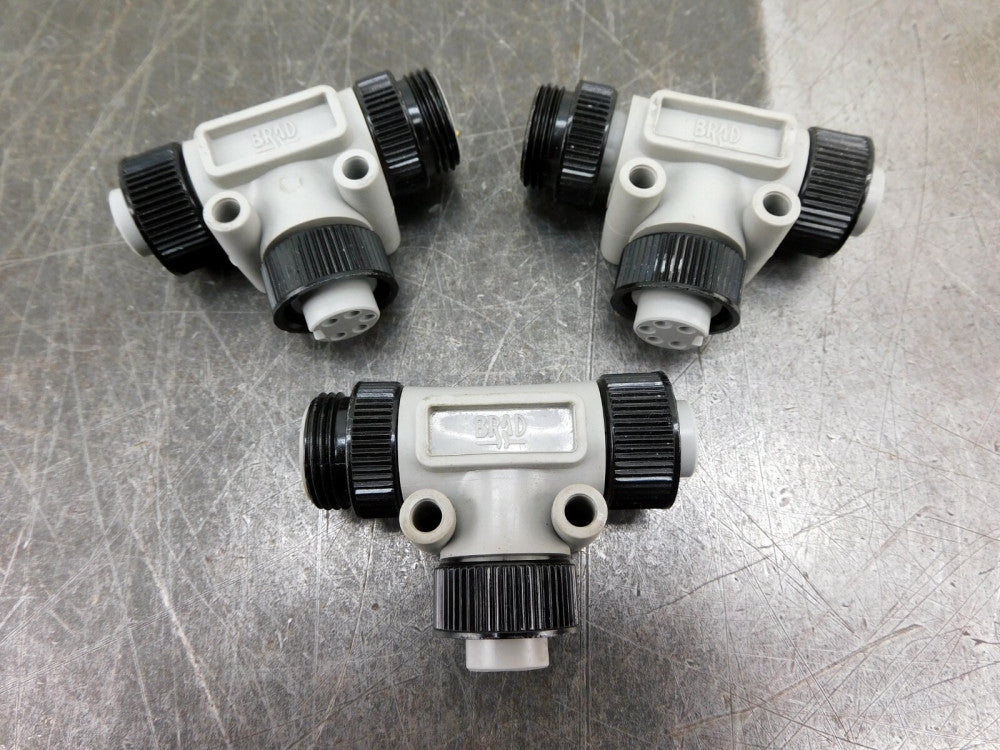 Lot of Brad Power T-Connector w/Two Female Ends 1 Male End, Fits DND11A-M020