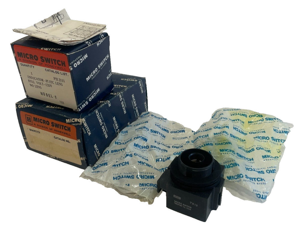 NEW MICRO SWITCH HONEYWELL PTL-2111 INDICATOR / LENS MODEL B 120V PTL2111