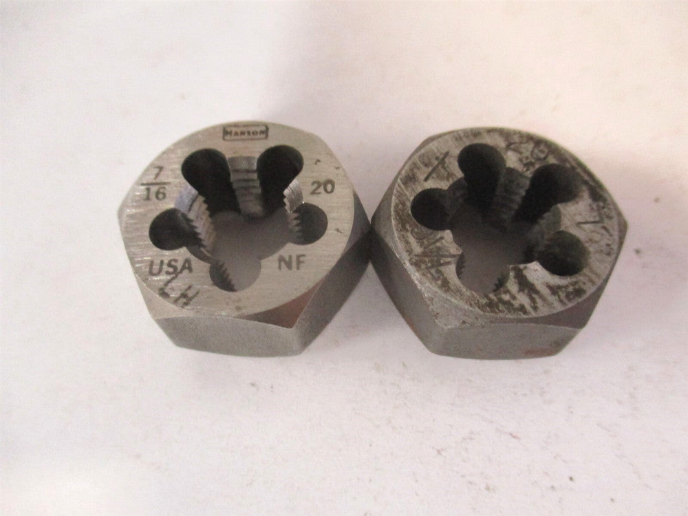 Hanson (418-02820) 7/16-20 HSS 13/16 LH Hex Die - Lot of 2