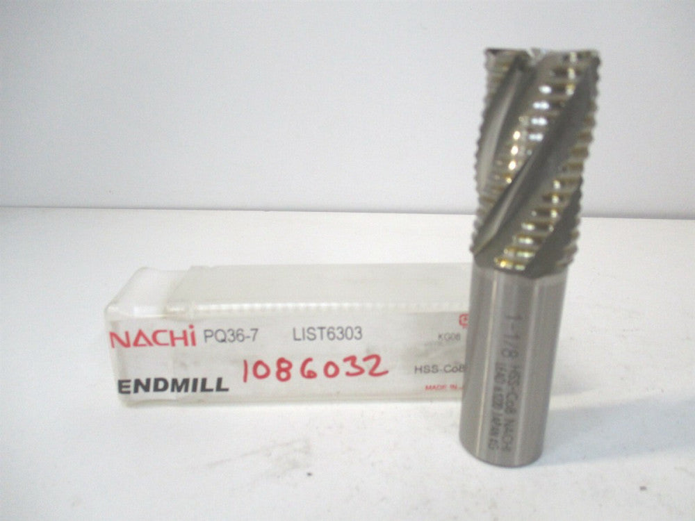 Nachi (1086032) 1-1/8" x 2" x 1" x 4-1/2" OAL HSS 5-Flute Square End Mill 