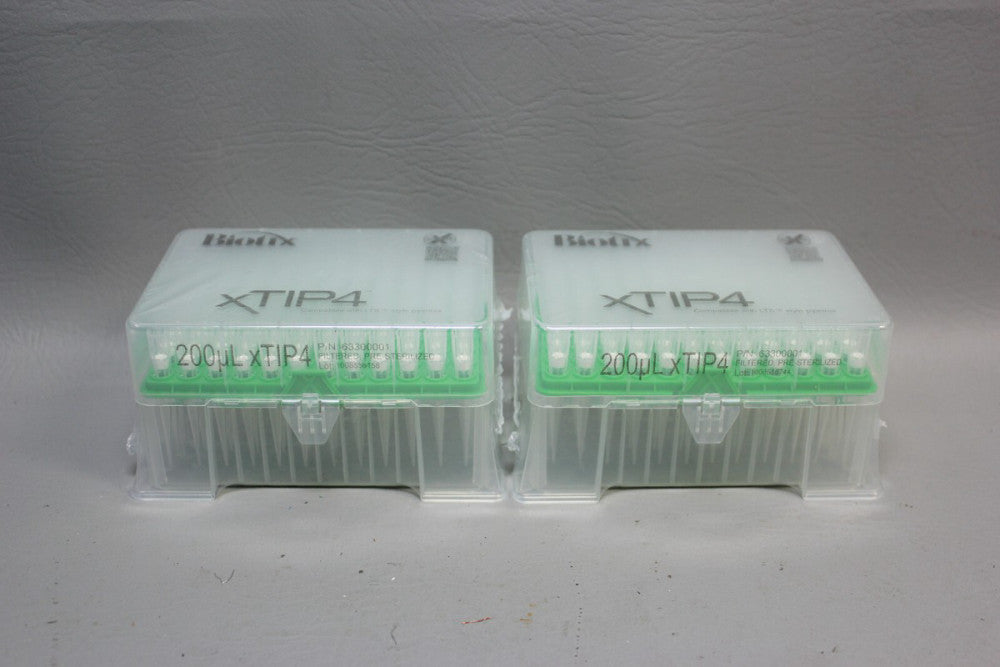 LOT OF 2 RACKS BIOTIX XTIP4 200 UL FILTERED TIPS STERILIZED 63300001