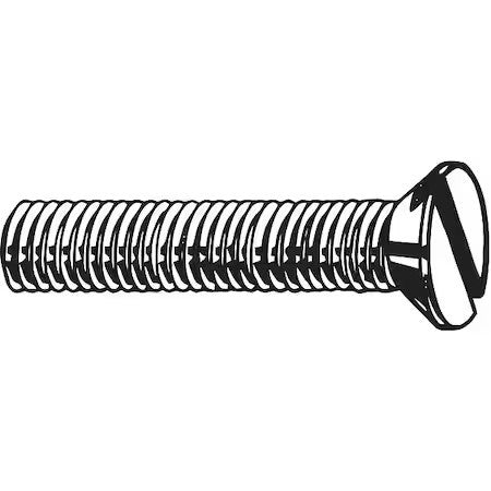 Zoro Select M51110.060.0020 M6-1.00 X 20 Mm Slotted Flat Machine Screw, Plain